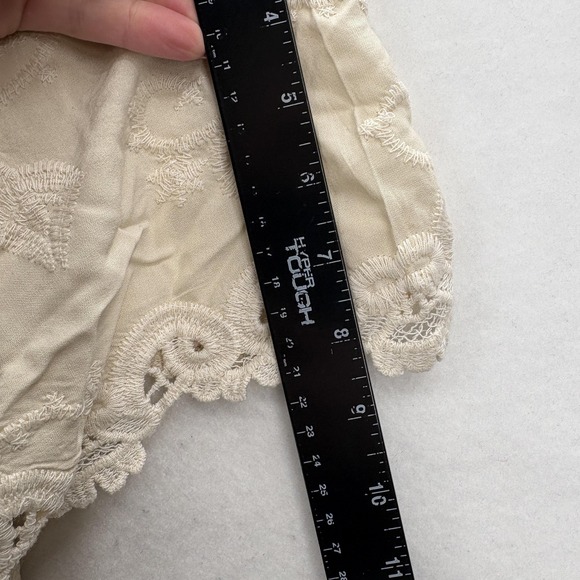 Democracy Shirt Womens 3X Beige Embroidered Boho Peasant Tunic Top Rayon Y2K - Picture 11 of 14